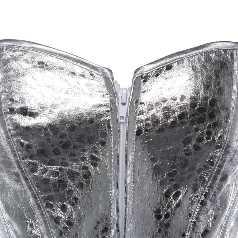 Metallic Zip Up Corsets