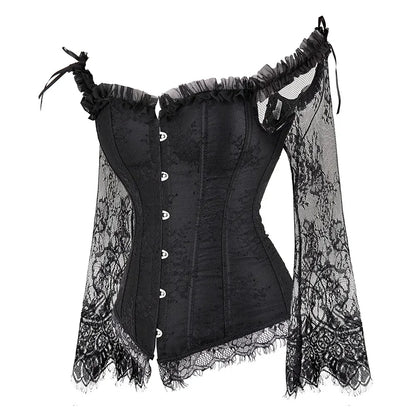 Lace Long Sleeve Corset