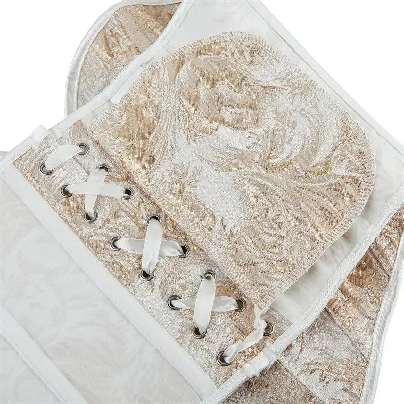 Gold Floral Overbust Heart Corsets