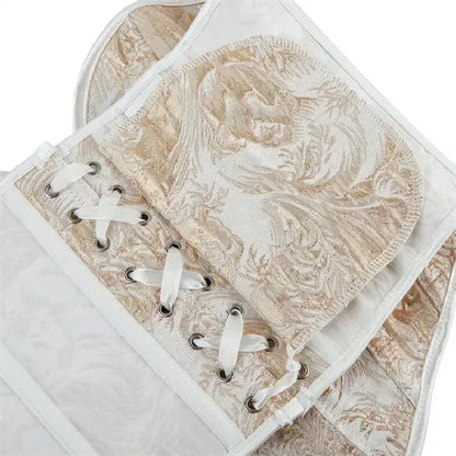 Gold Floral Overbust Heart Corsets