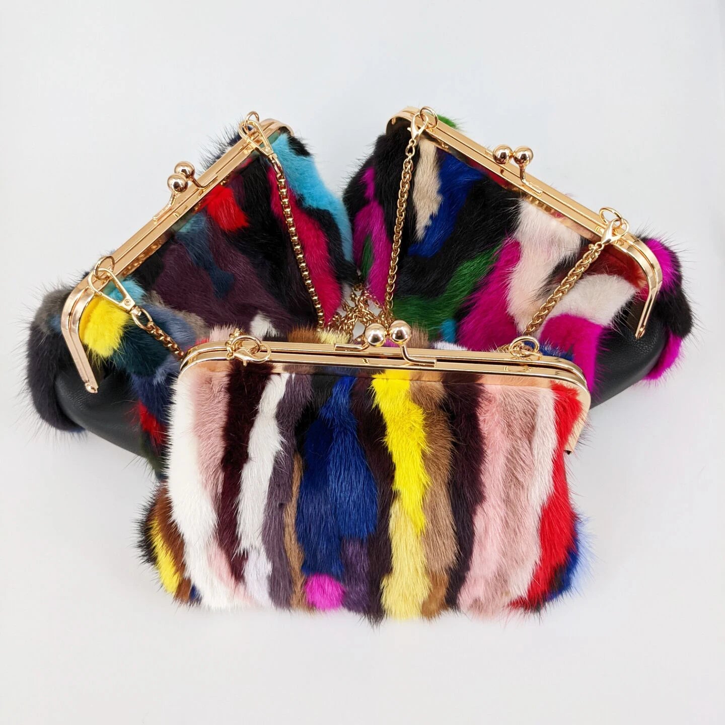 Fur Patchwork Purse