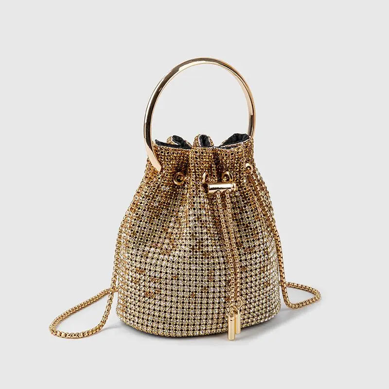 Rhinestone Bucket Handbag