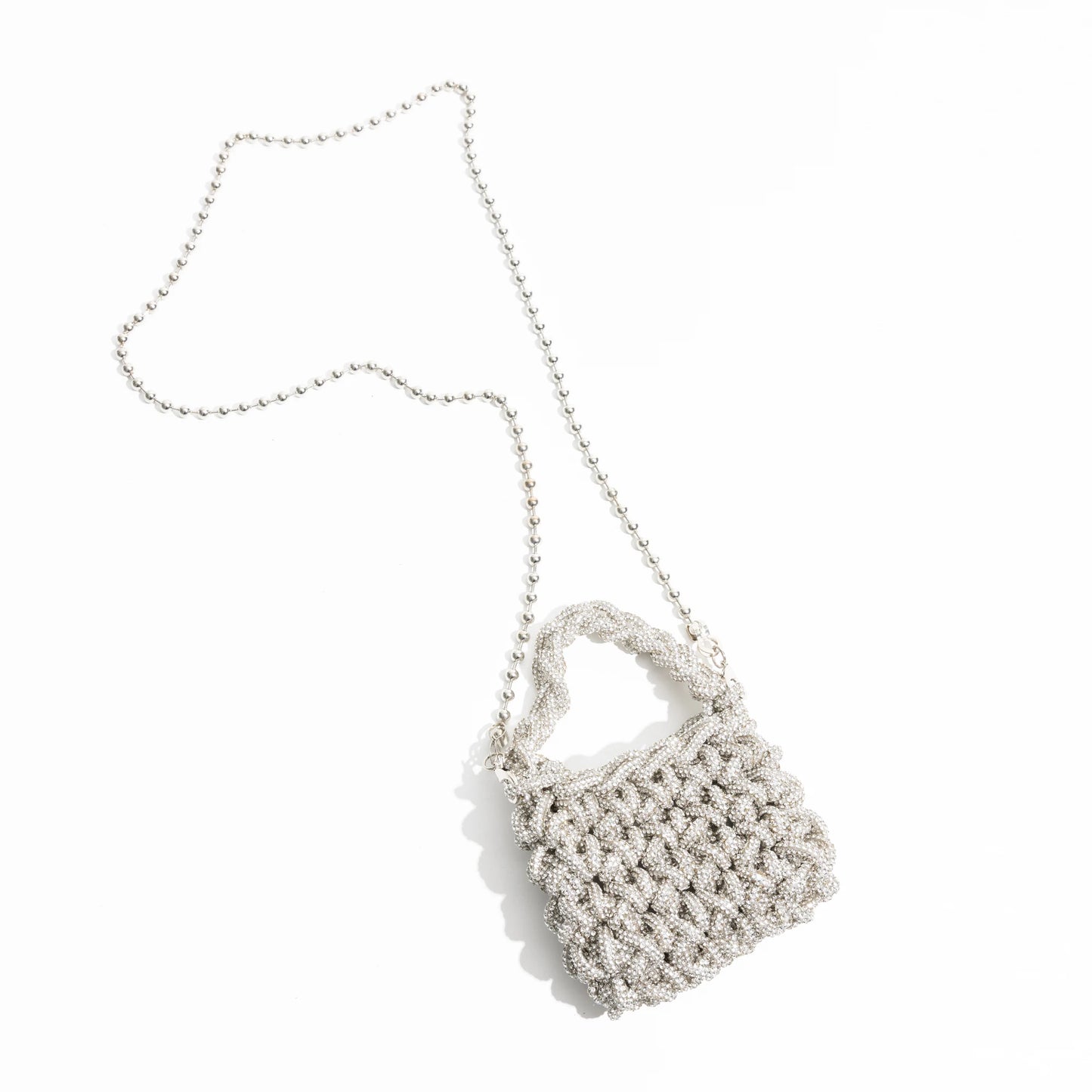 Rhinestones Woven Bag