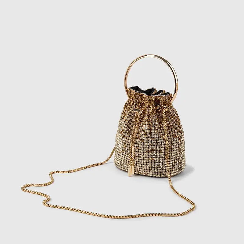 Rhinestone Bucket Handbag