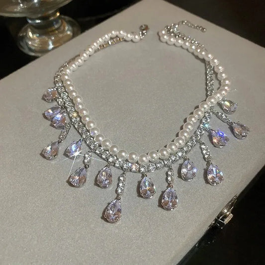 Rhinestone Crystal Choker Necklace