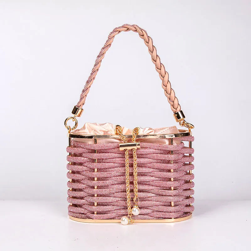 Rhinestone Basket Bag