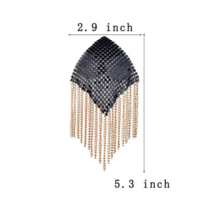 Chainmail Metal  Chain Tassel Self-Adhesive Pasties