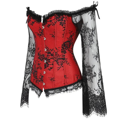 Lace Long Sleeve Corset