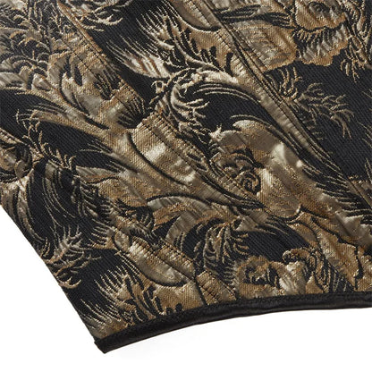 Gold Floral Overbust Heart Corsets