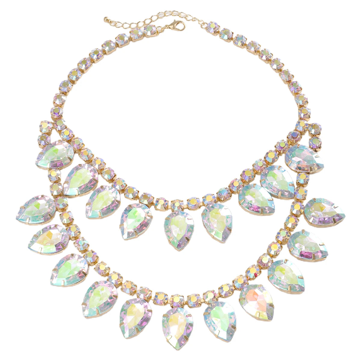 Rhinestone Layered Necklace