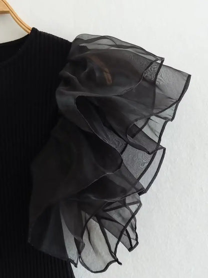 Ruffled Short Sleeve Bodysuit