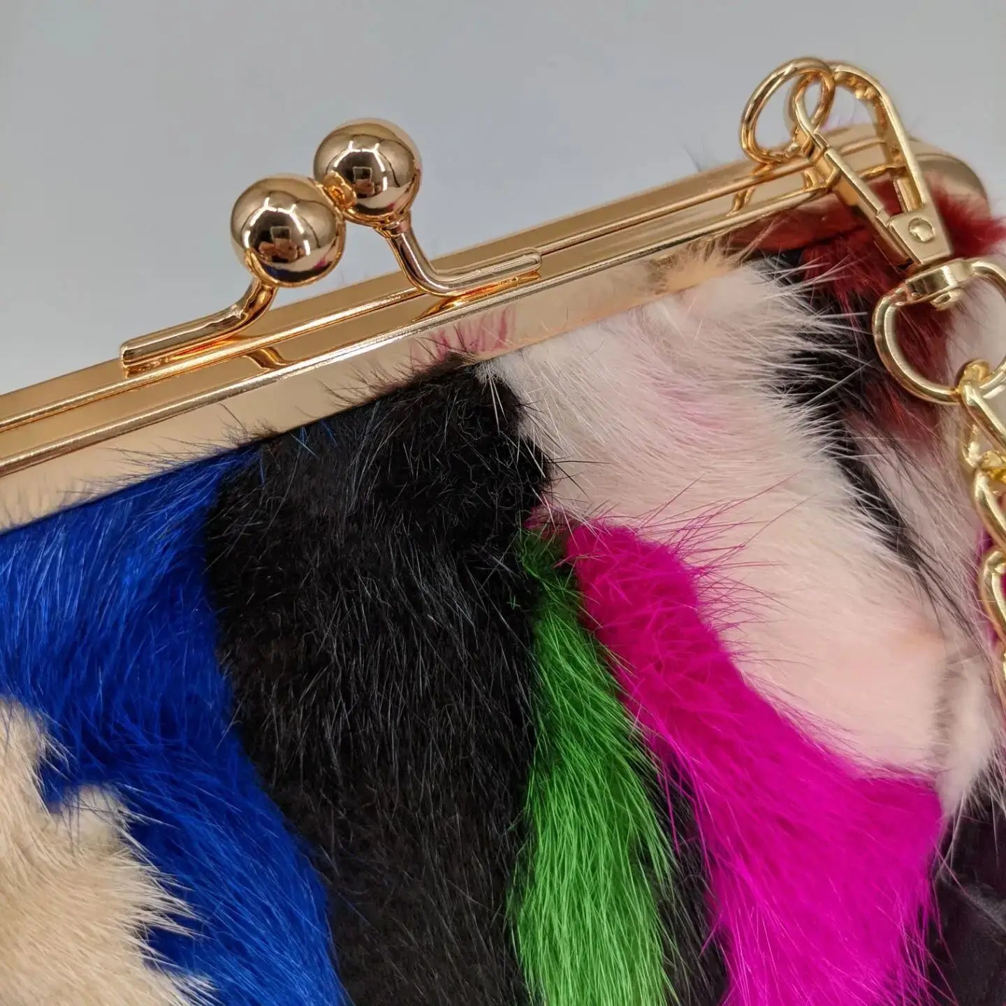 Fur Patchwork Purse