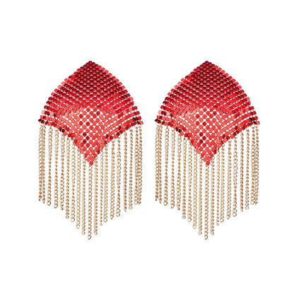 Chainmail Metal  Chain Tassel Self-Adhesive Pasties