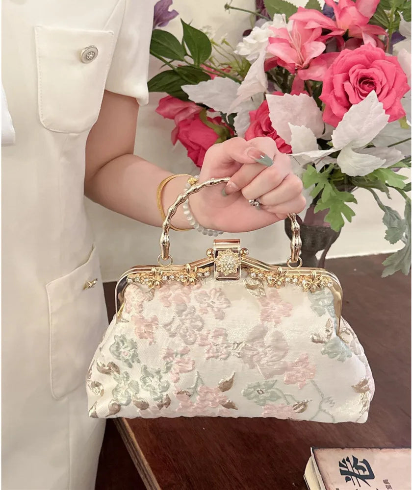 Flower Embroidery Vintage Handbag