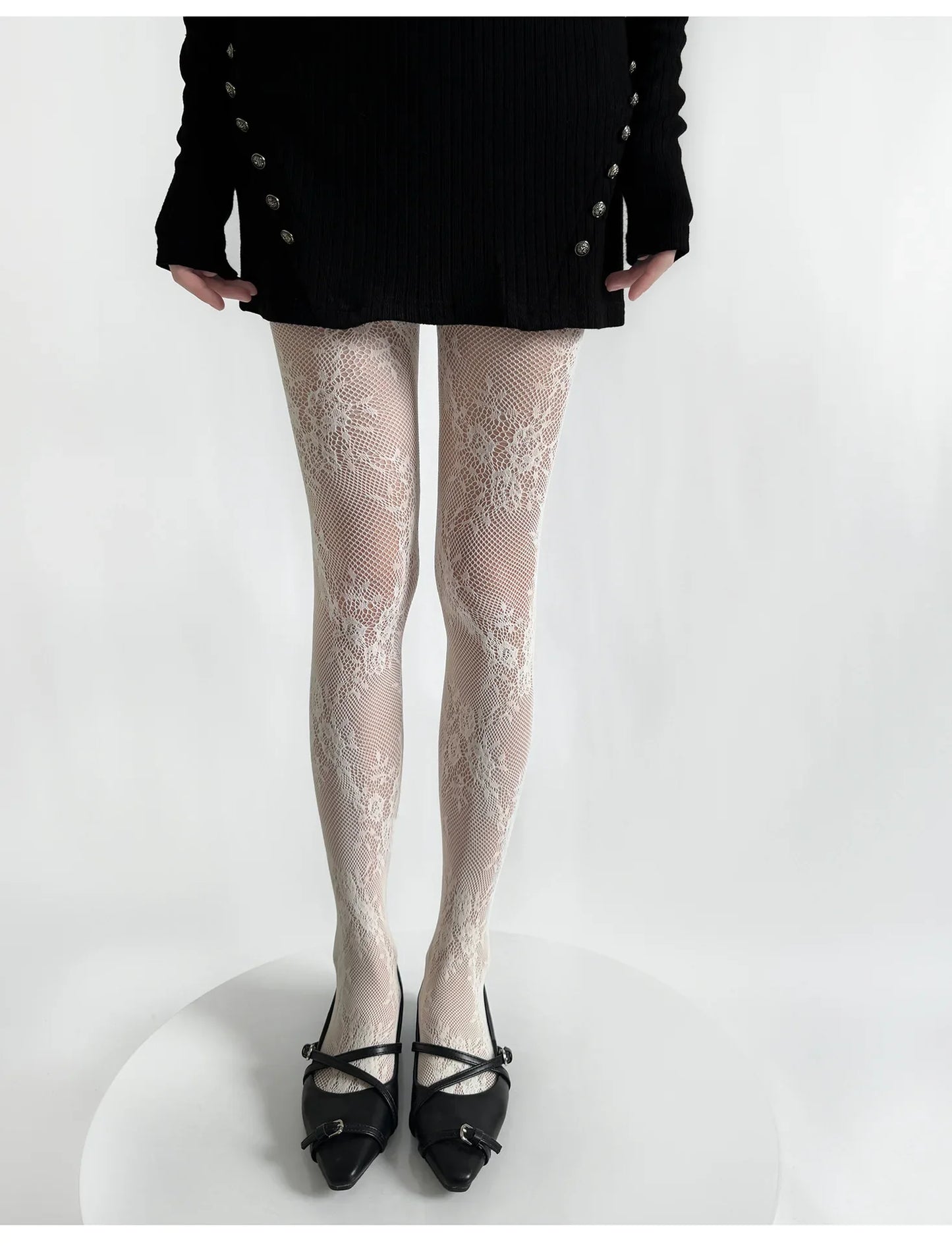 Lace Floral Tights