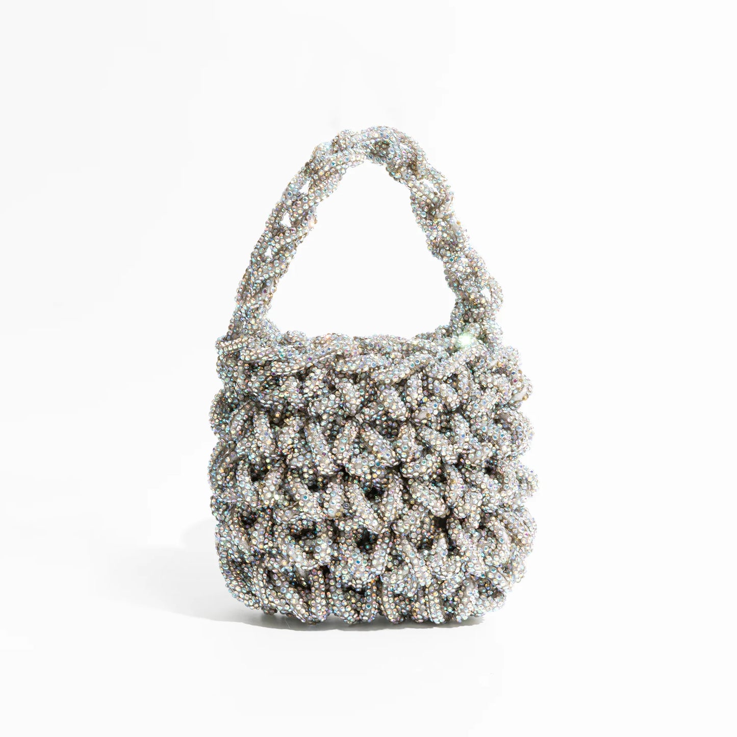 Rhinestones Woven Bag