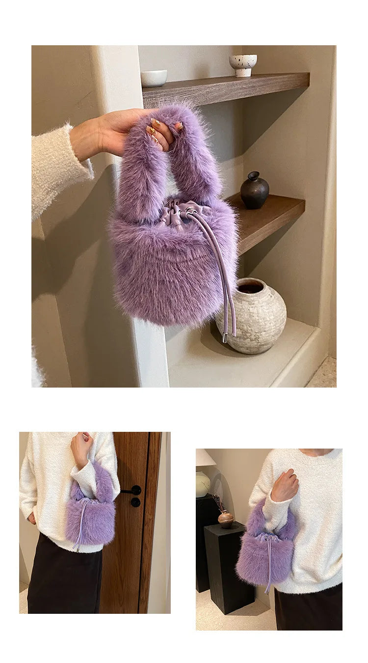 Fur Bucketbag Purse