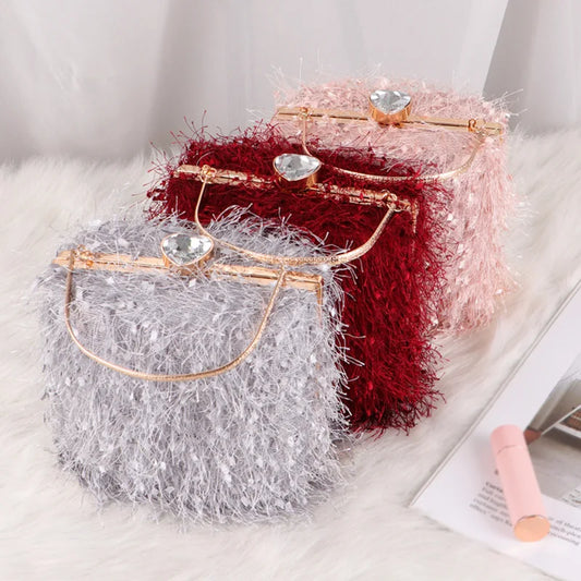 Fringe Heart Diamond Handbag