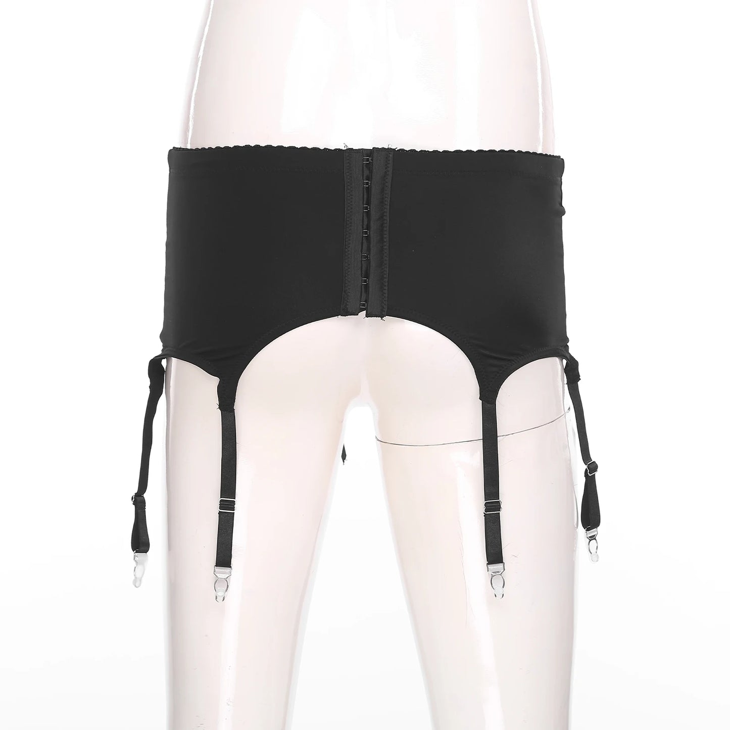 Floral Lace Front Lace-up Garter Belt
