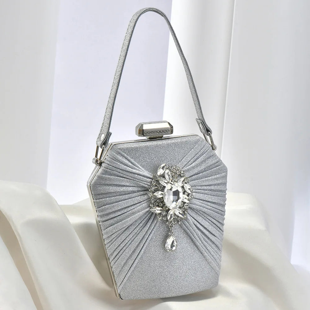 Rhinestone Satin Purse