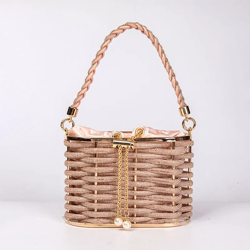 Rhinestone Basket Bag