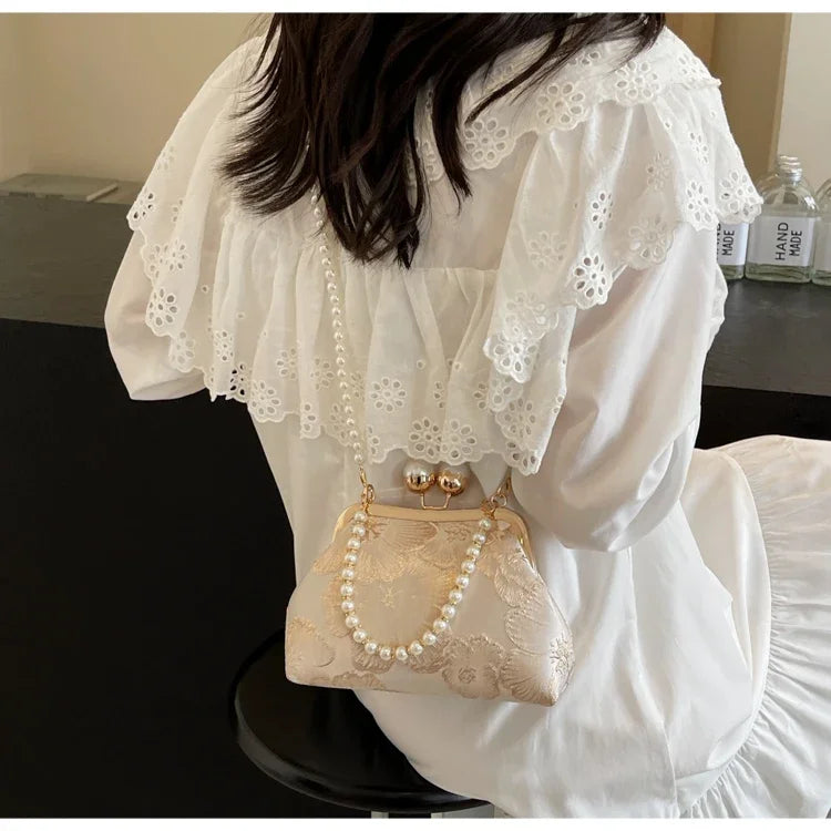 Floral Pearl Purse