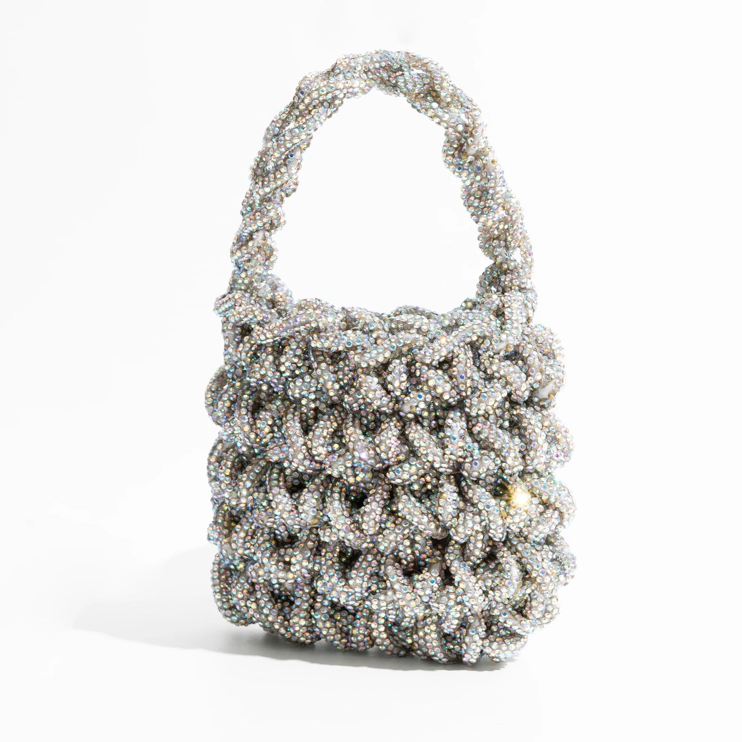 Rhinestones Woven Bag