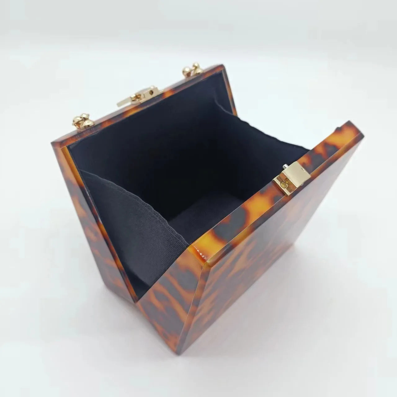 Tortoise Shell Acrylic Clutch Purse