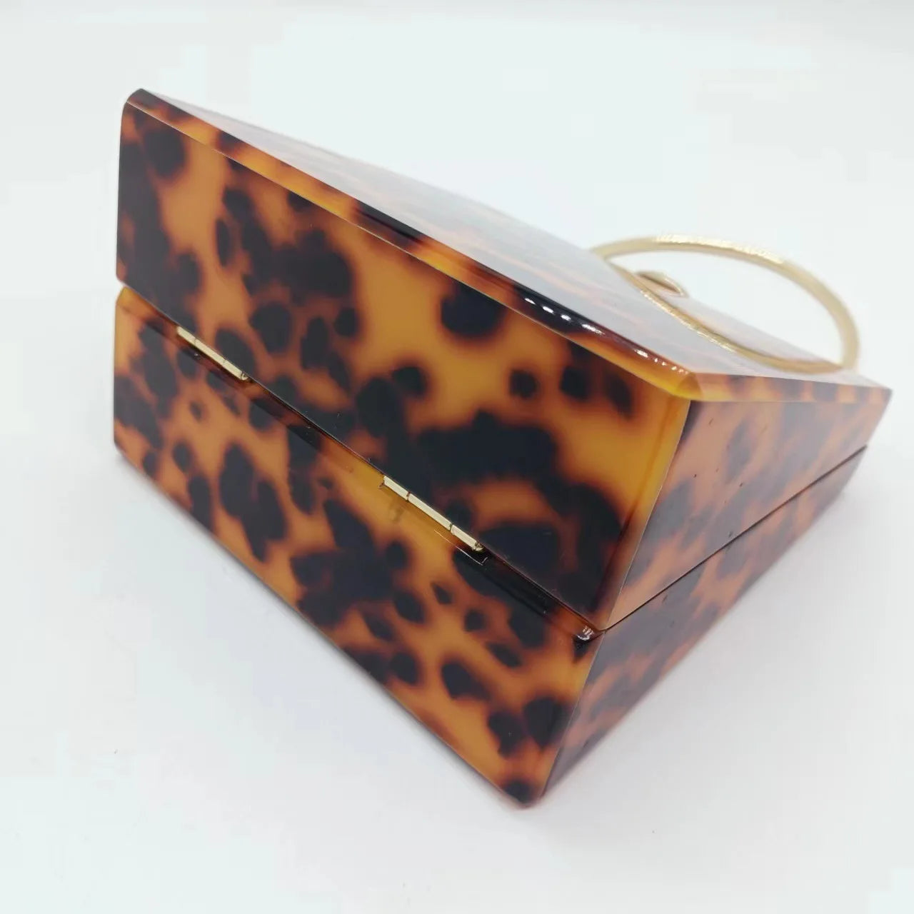 Tortoise Shell Acrylic Clutch Purse