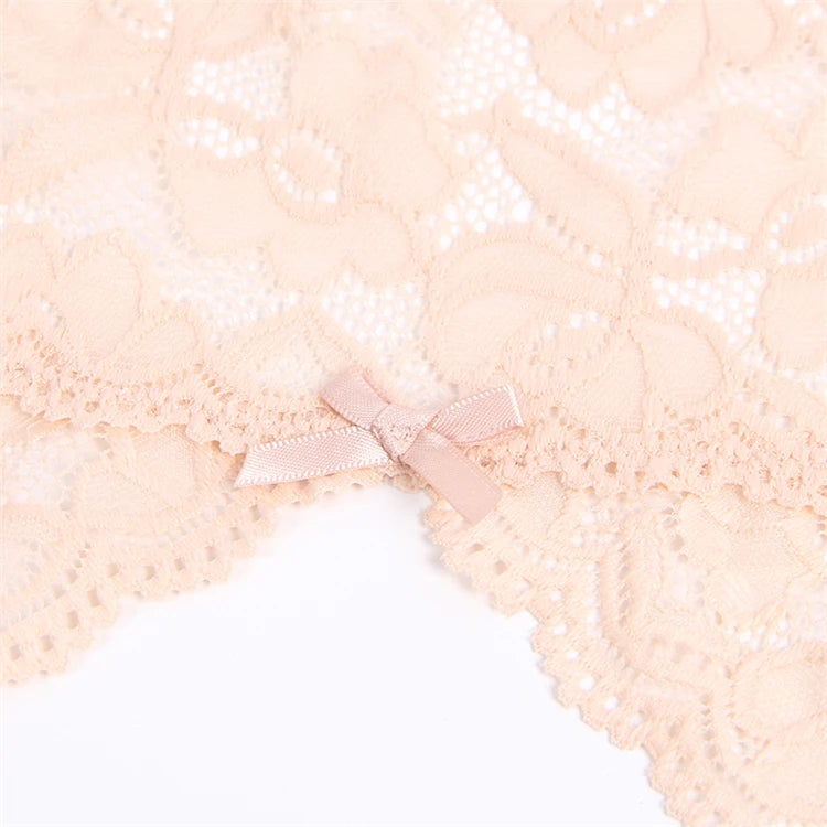 Bridal Lace Garters Belt Thigh High Set