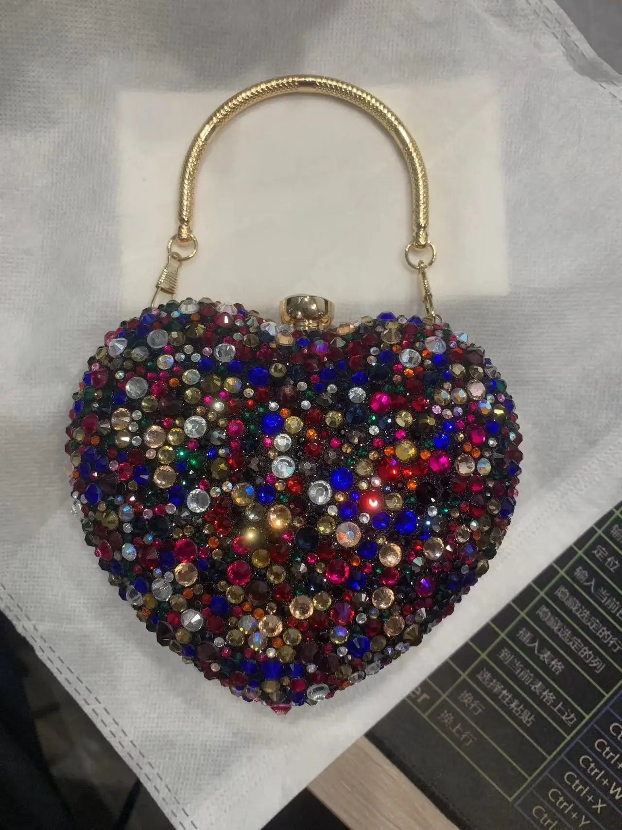 Heart Crystal Clutch