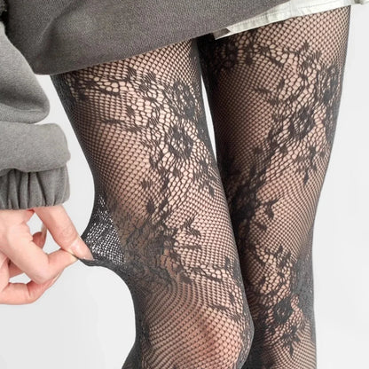 Lace Floral Tights