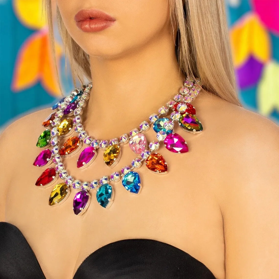 Rhinestone Layered Necklace