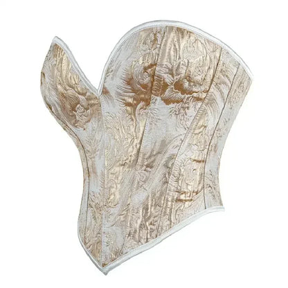 Gold Floral Overbust Heart Corsets