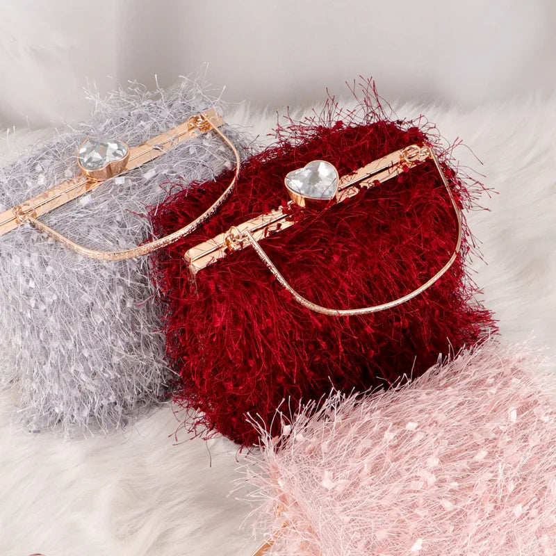 Fringe Heart Diamond Handbag