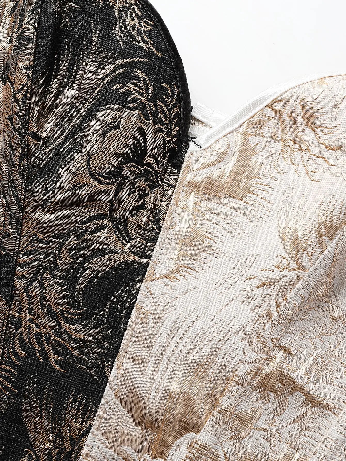 Gold Floral Overbust Heart Corsets