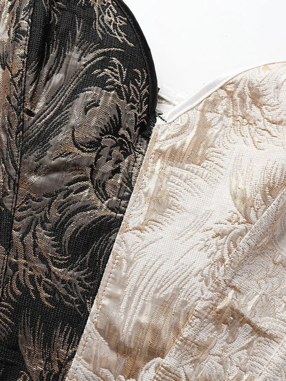 Gold Floral Overbust Heart Corsets