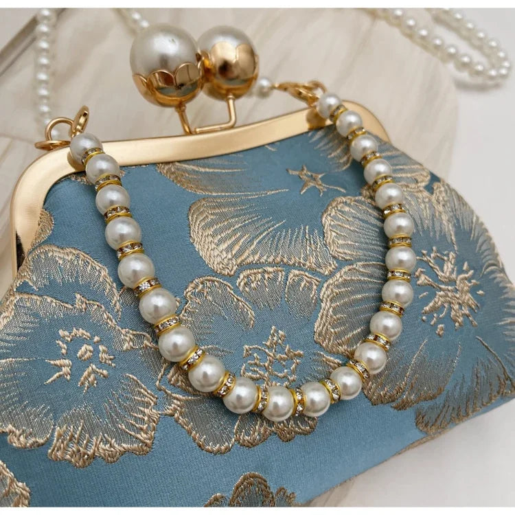 Floral Pearl Purse