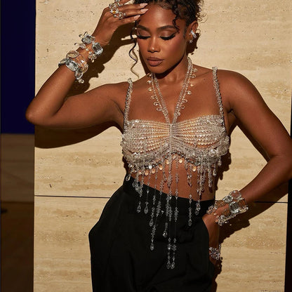 Crystal Chandelier Body Chain Top