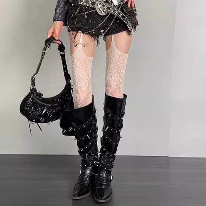 Lace Garter Belt Thigh Highs
