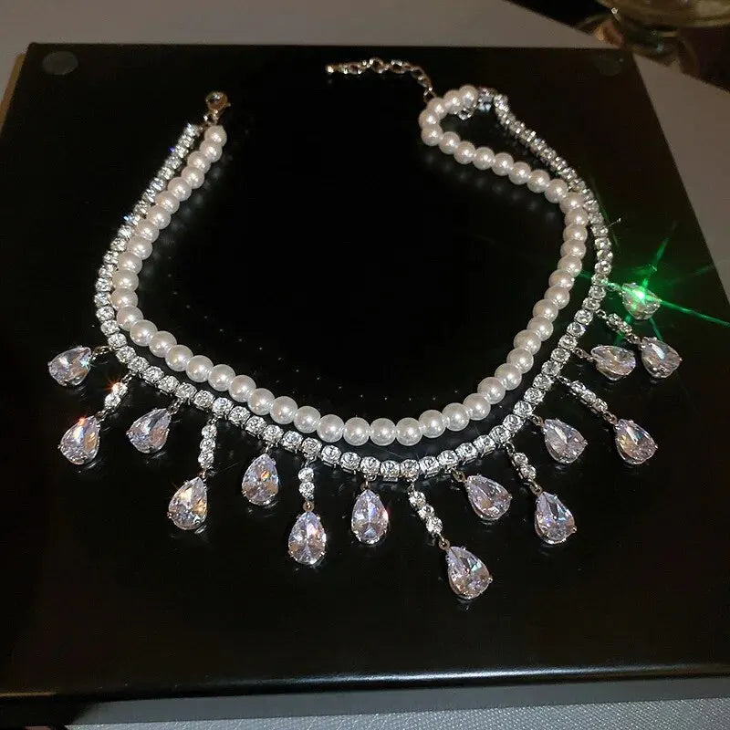 Rhinestone Crystal Choker Necklace