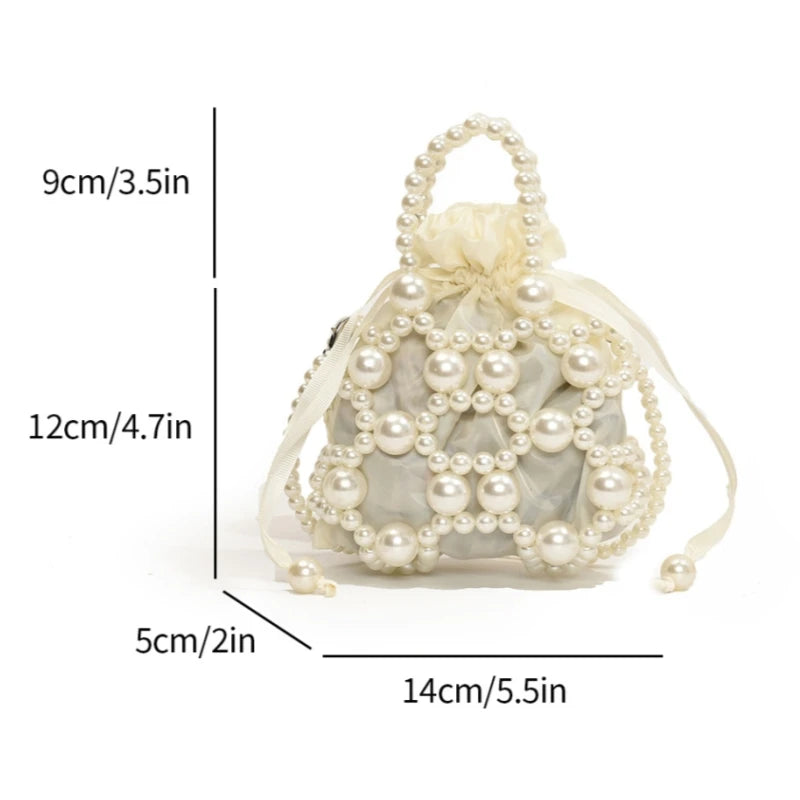 Pearl Shibari Beaded Handbag