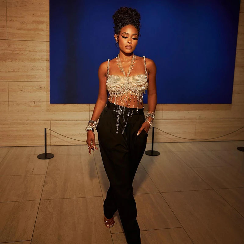 Crystal Chandelier Body Chain Top