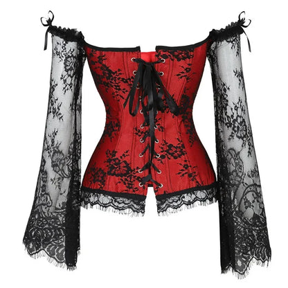 Lace Long Sleeve Corset