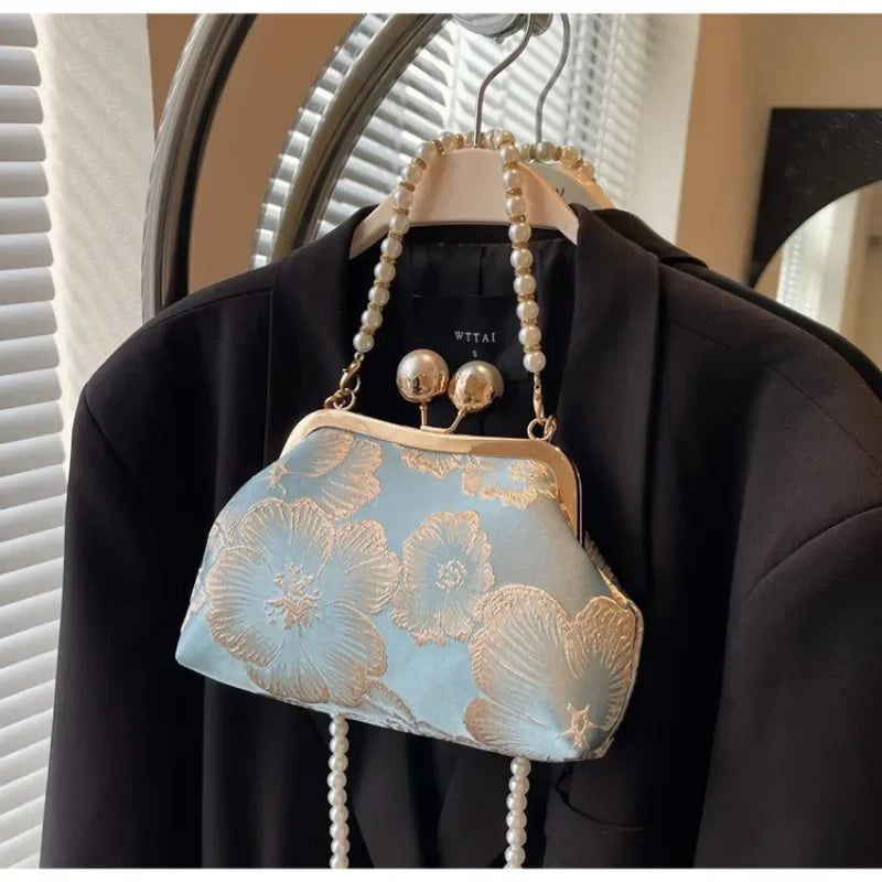 Floral Pearl Purse