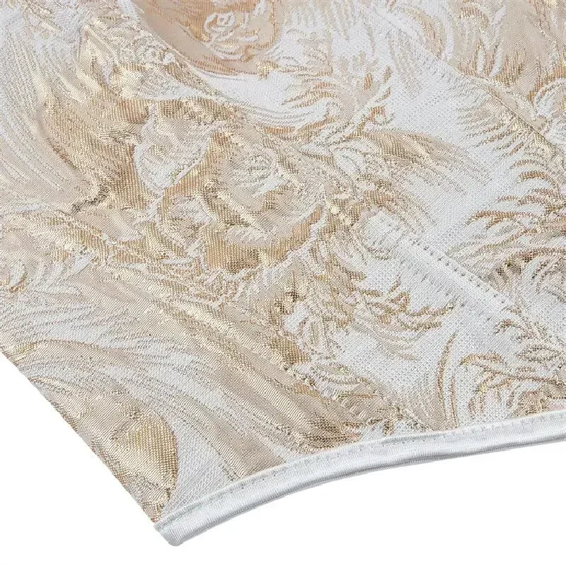 Gold Floral Overbust Heart Corsets