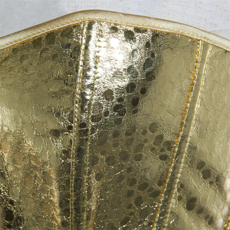 Metallic Zip Up Corsets