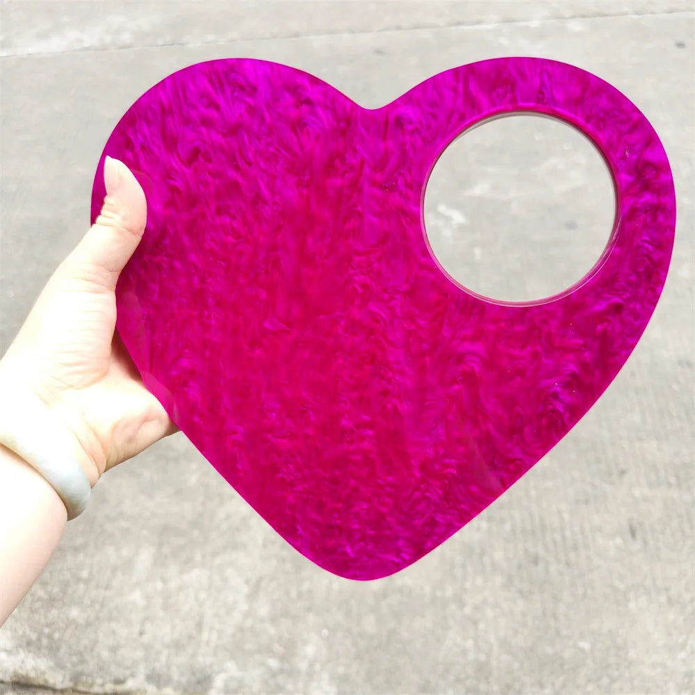 Heart Shape Acrylic Clutch