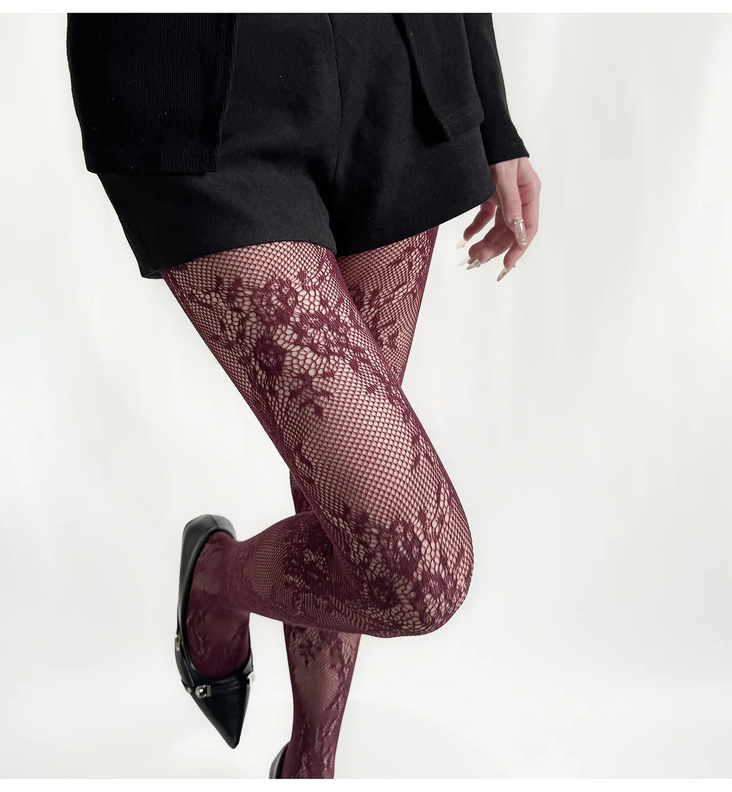 Lace Floral Tights