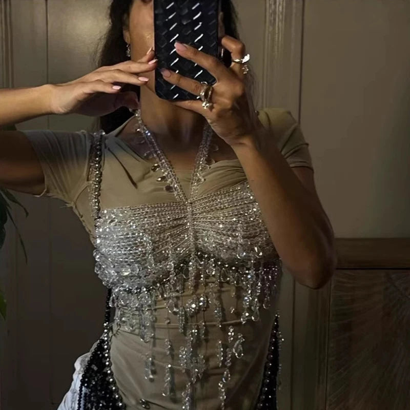 Crystal Chandelier Body Chain Top